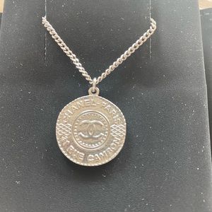 CHANEL PARIS-DUBAI GUNMETAL COIN NECKLACE